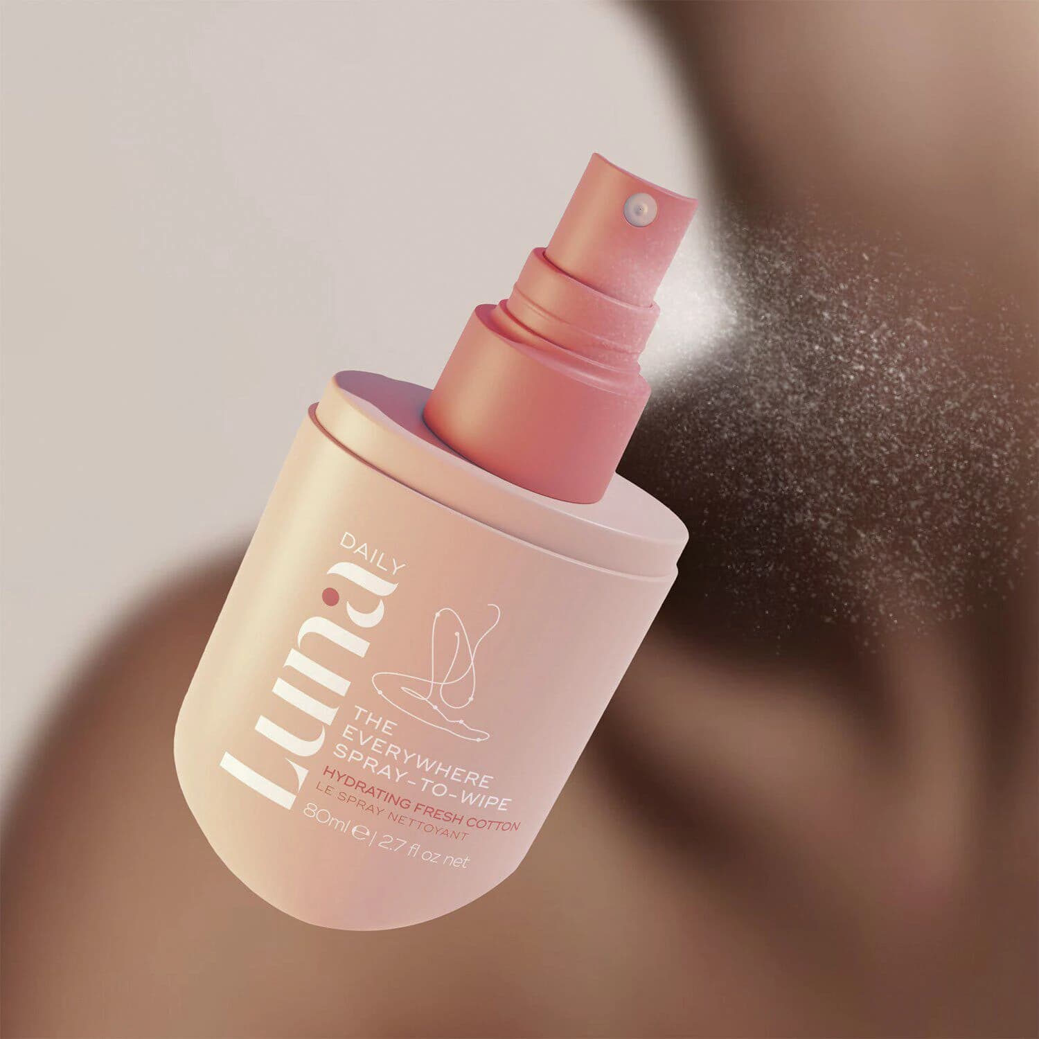 The Hydrating Everywhere Spray-To-Wipe - With Prebiotics + Vitamins C & E
