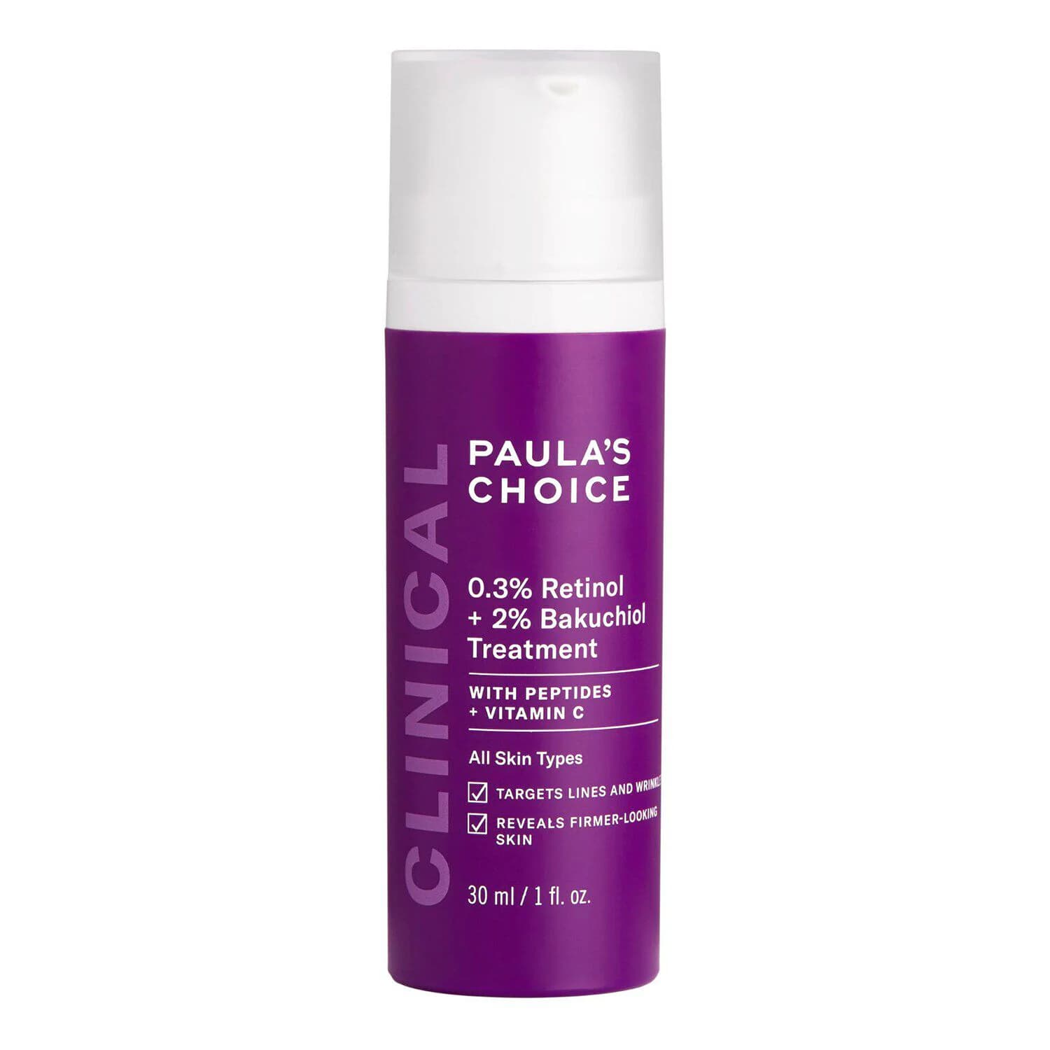 Clinical 0.3% retinol + 2% Bakuchiol Treatment