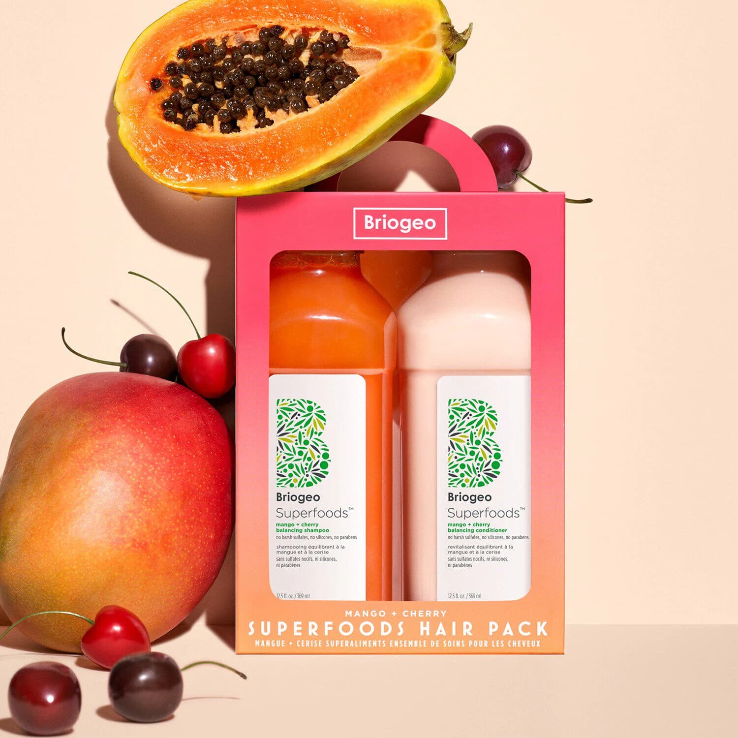 Superfoods Mango + Cherry Shampoo + Conditioner Duo