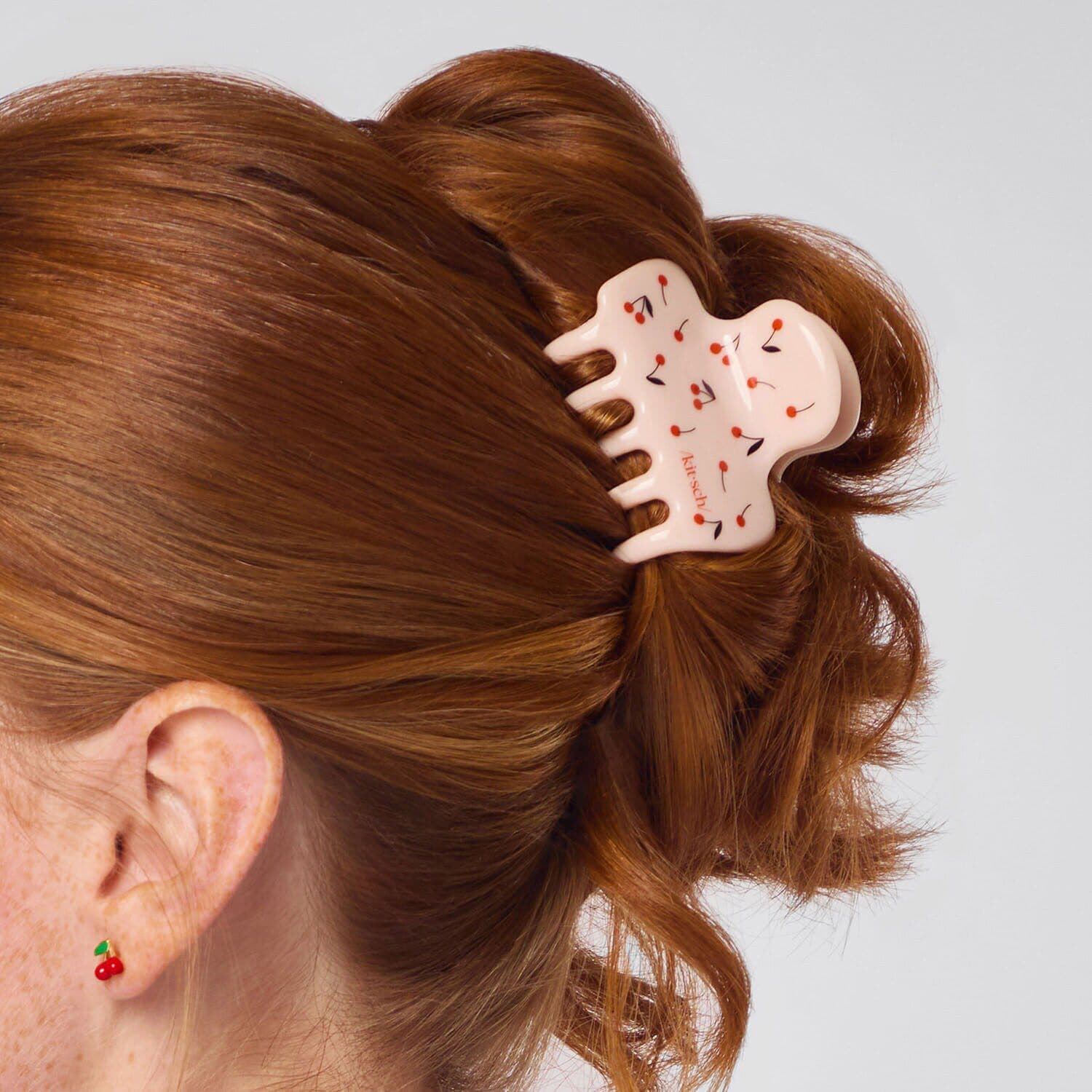 Medium Cloud Clip - Cherry Print