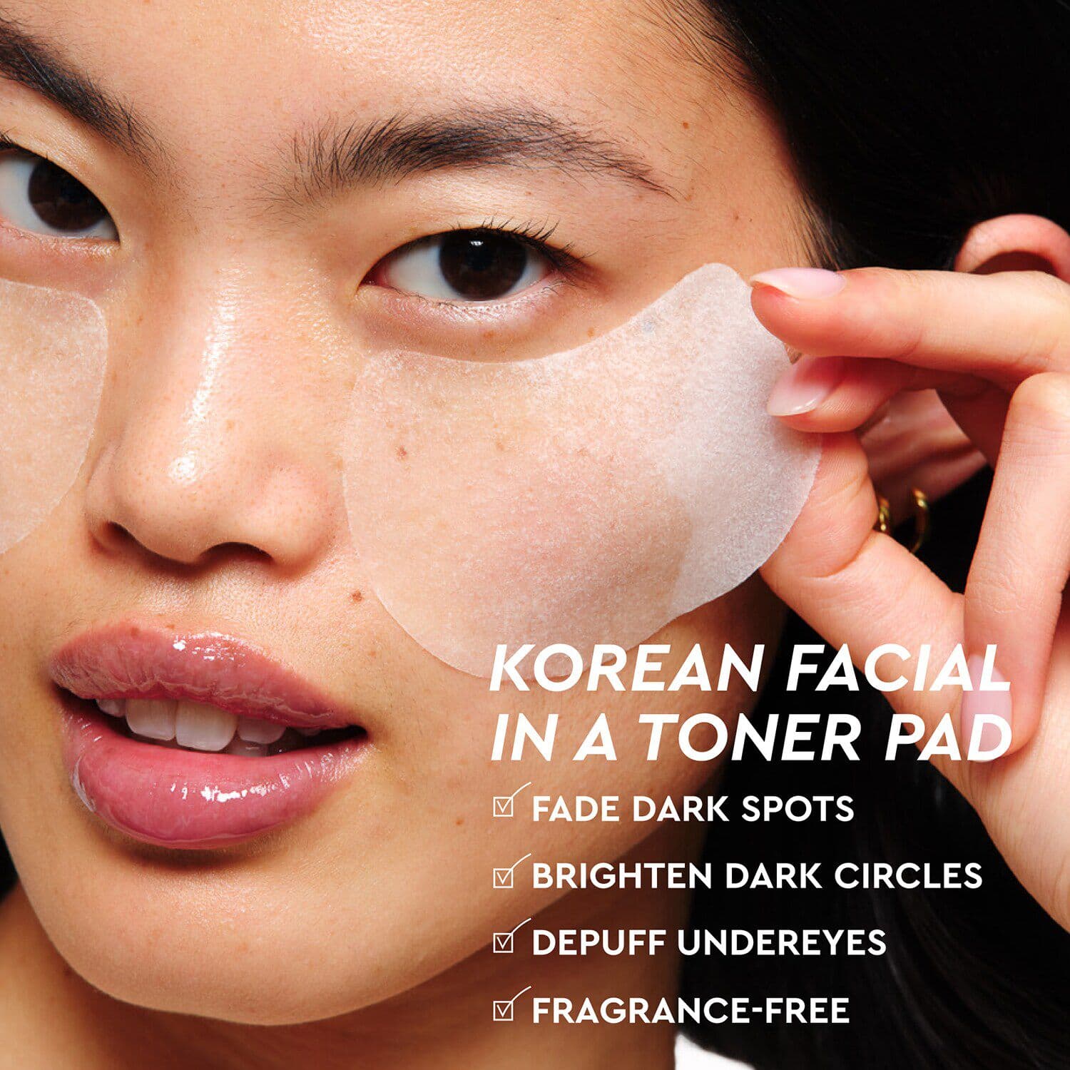 Vitamin C Brightening Korean Toner Pads for Undereye & Cheeks