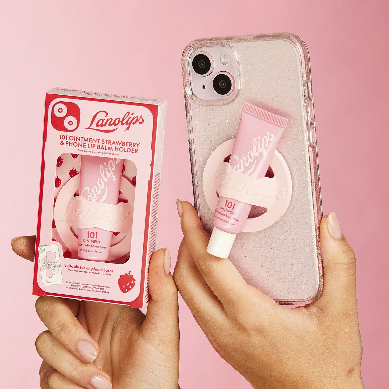 101 Ointment Strawberry & Phone Lip Balm Holder