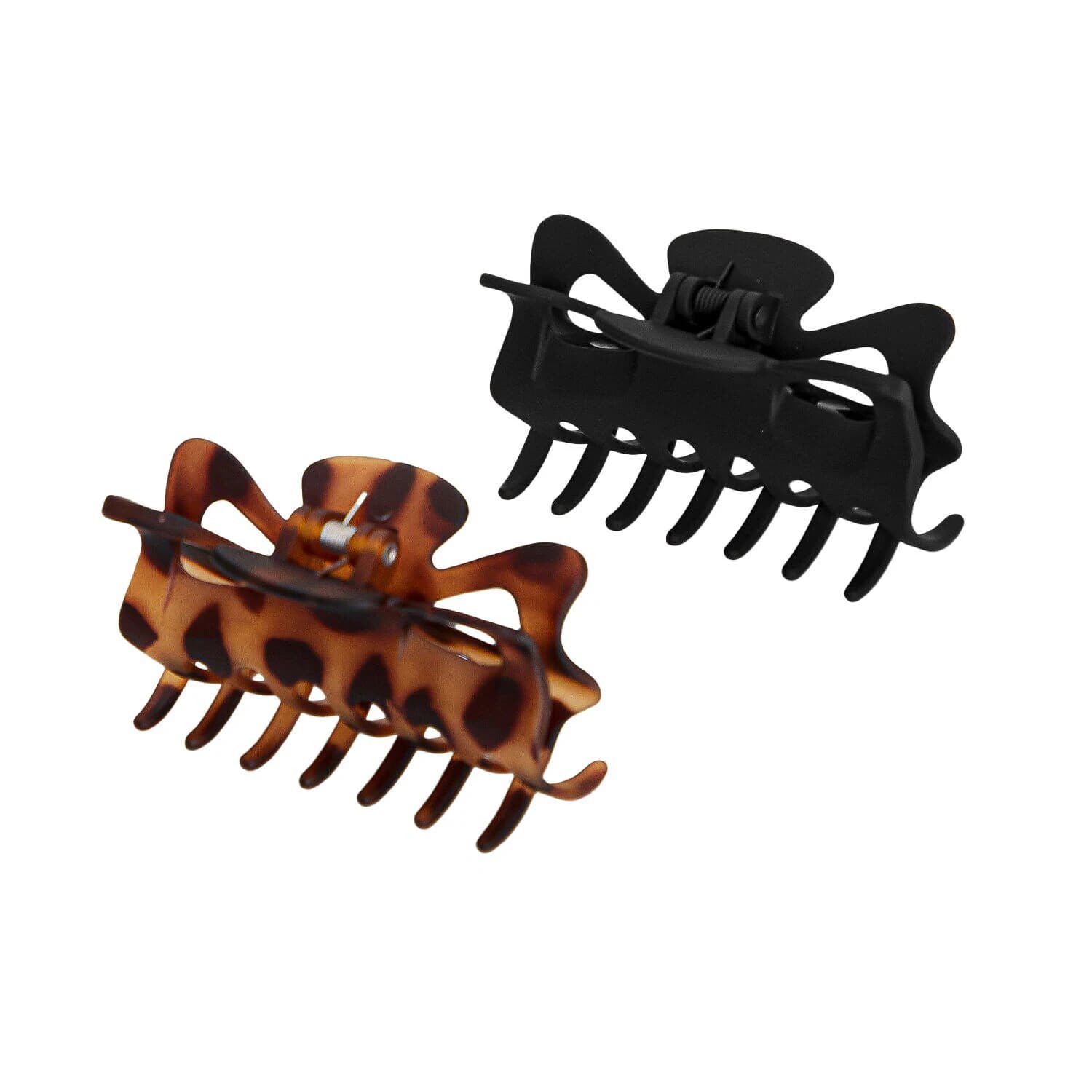 Eco Friendly Black & Tort Claw Clips Set- Large
