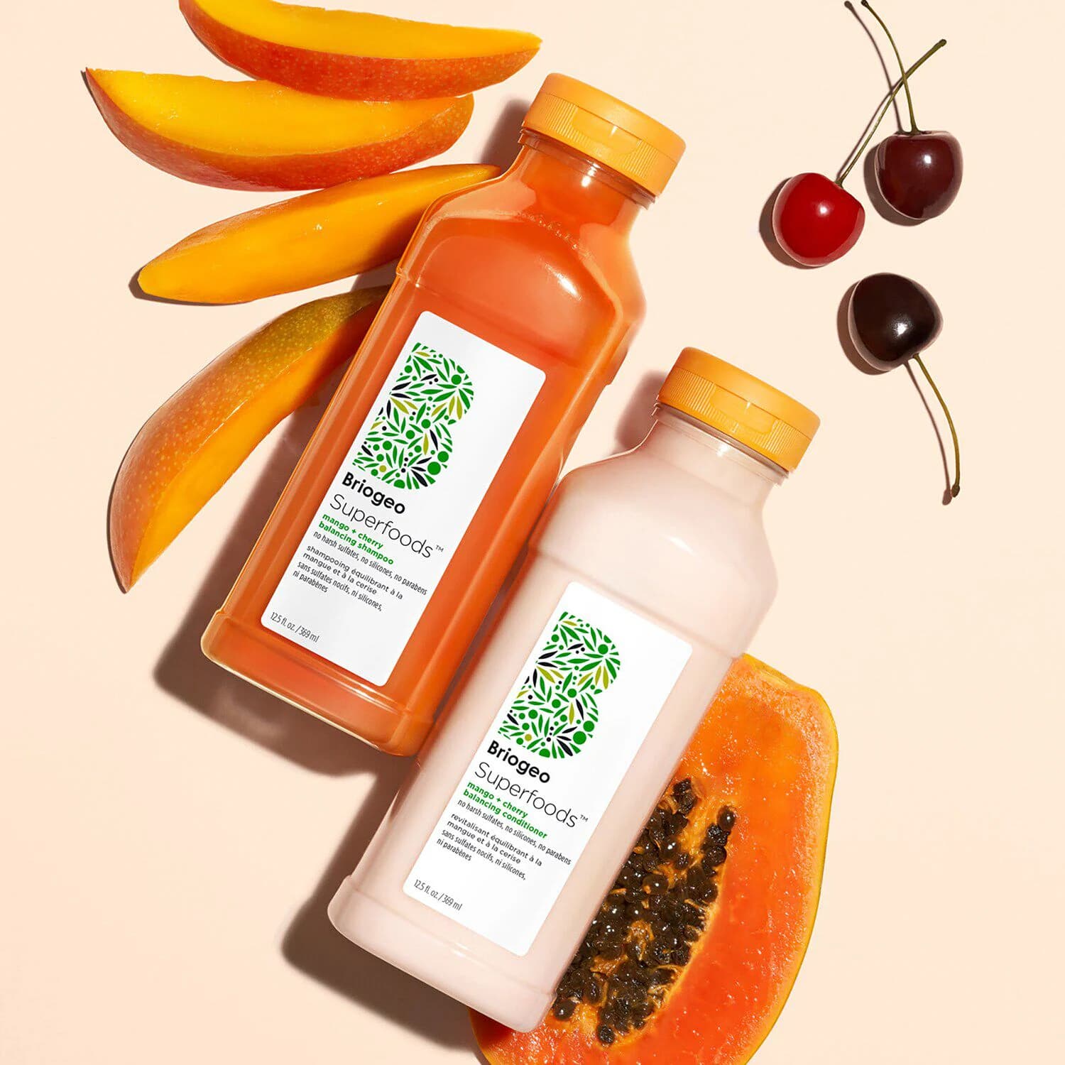 Superfoods Mango + Cherry Shampoo + Conditioner Duo