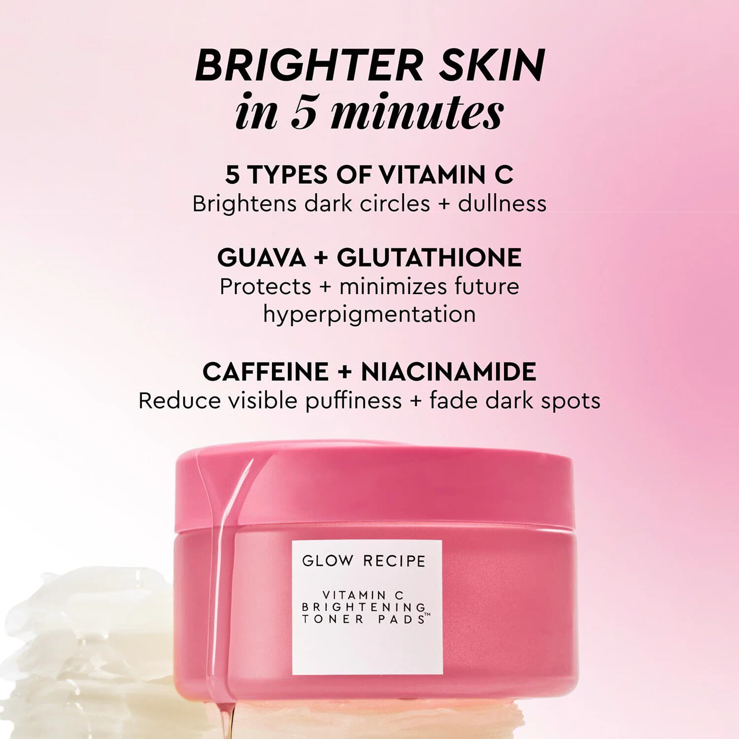 Vitamin C Brightening Korean Toner Pads for Undereye & Cheeks