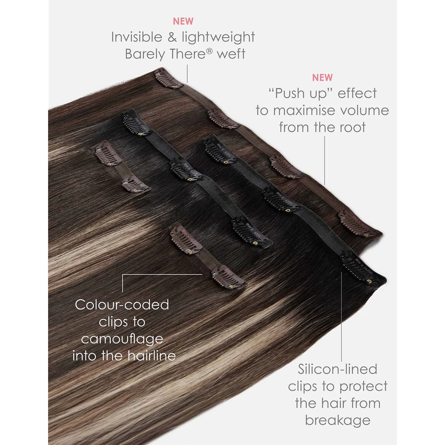 Beauty Works x Huda BARELY THERE® Mix & Match Duo 18"