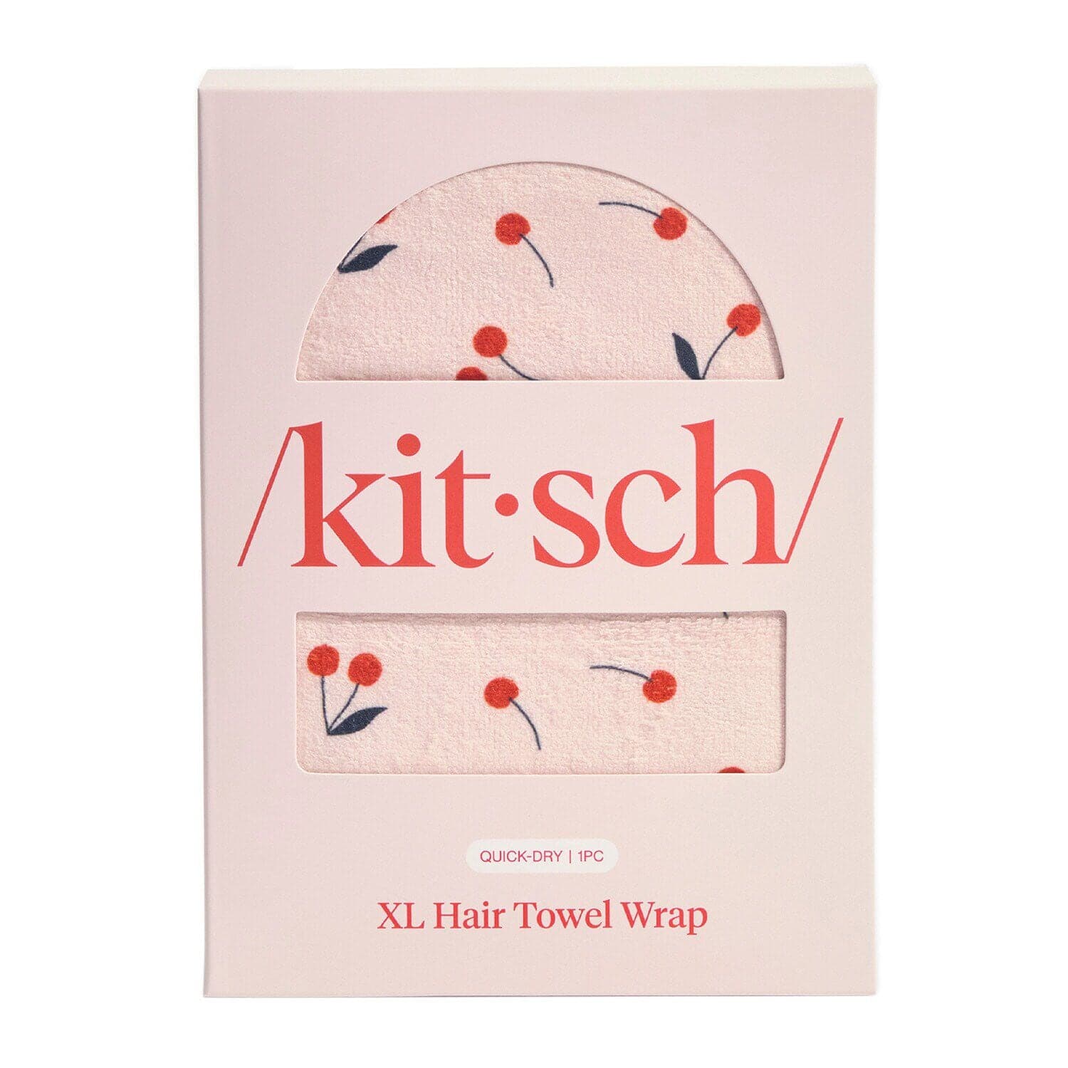 XL Hair Towel Wrap - Cherry Print