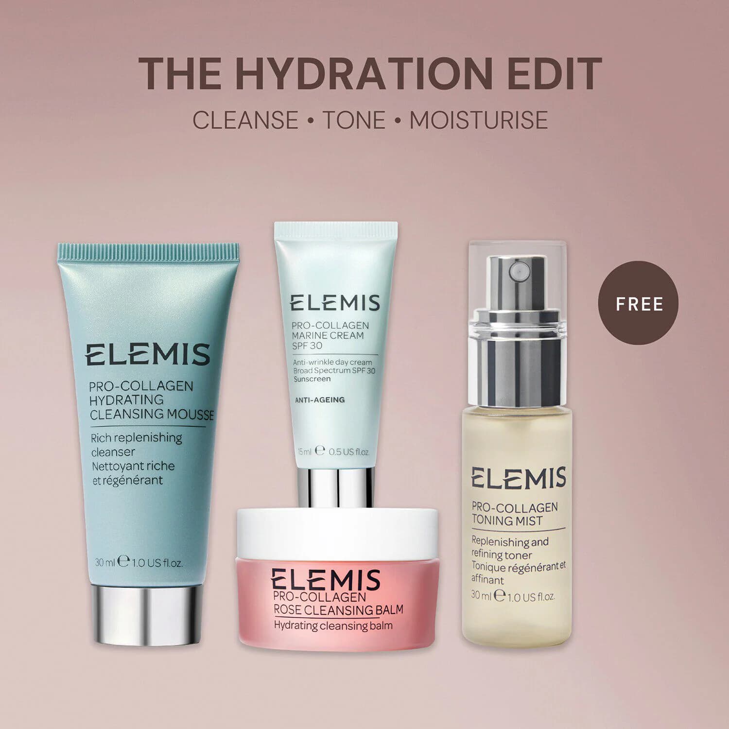 Pro-Collagen Hydration Essentials Set – Cleanse, Hydrate & Glow
