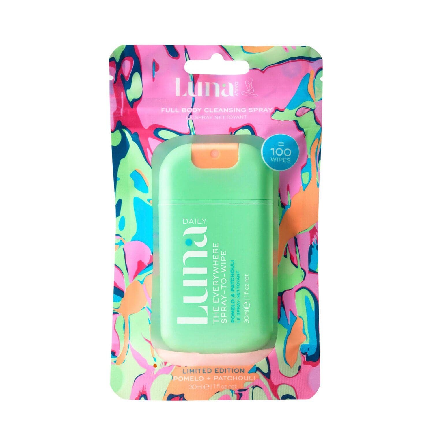 The Everywhere Spray-to-Wipe - Body Cleansing Spray Pomelo + Patchouli