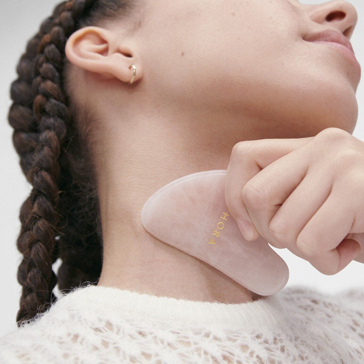 Rose Quartz Face Gua Sha - Face And Neck
