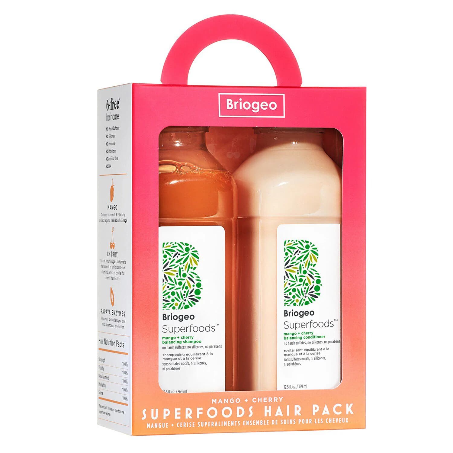 Superfoods Mango + Cherry Shampoo + Conditioner Duo