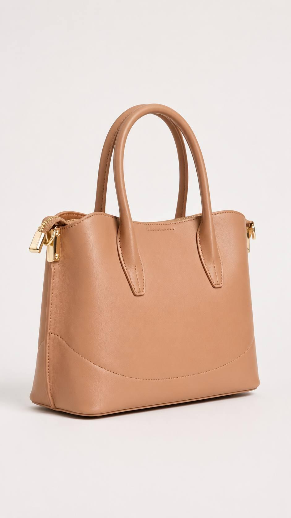 Pure Leather Cute Brown Hand Bag 