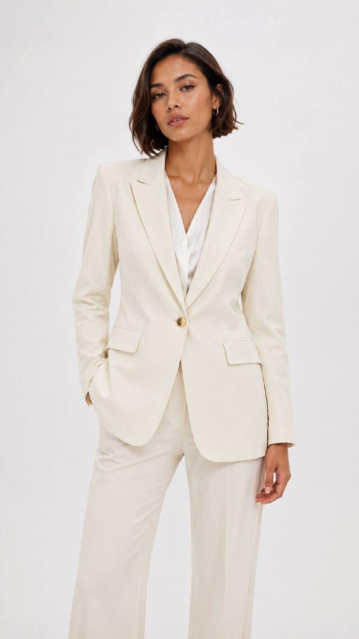 Veronica Tailored Blazer In Beige