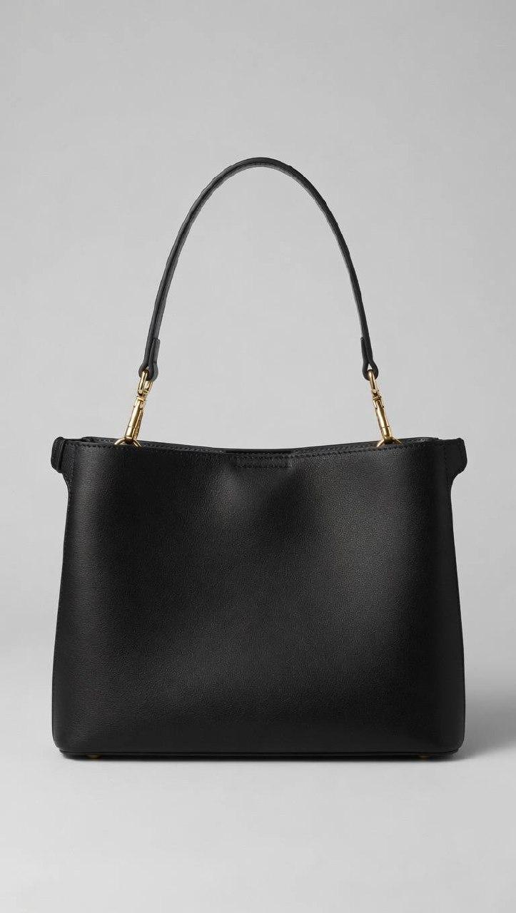 Pure Leather Classy Hand Bag - Black
