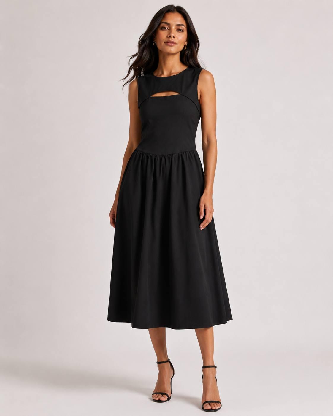 Cute Cut Out Long Dress 