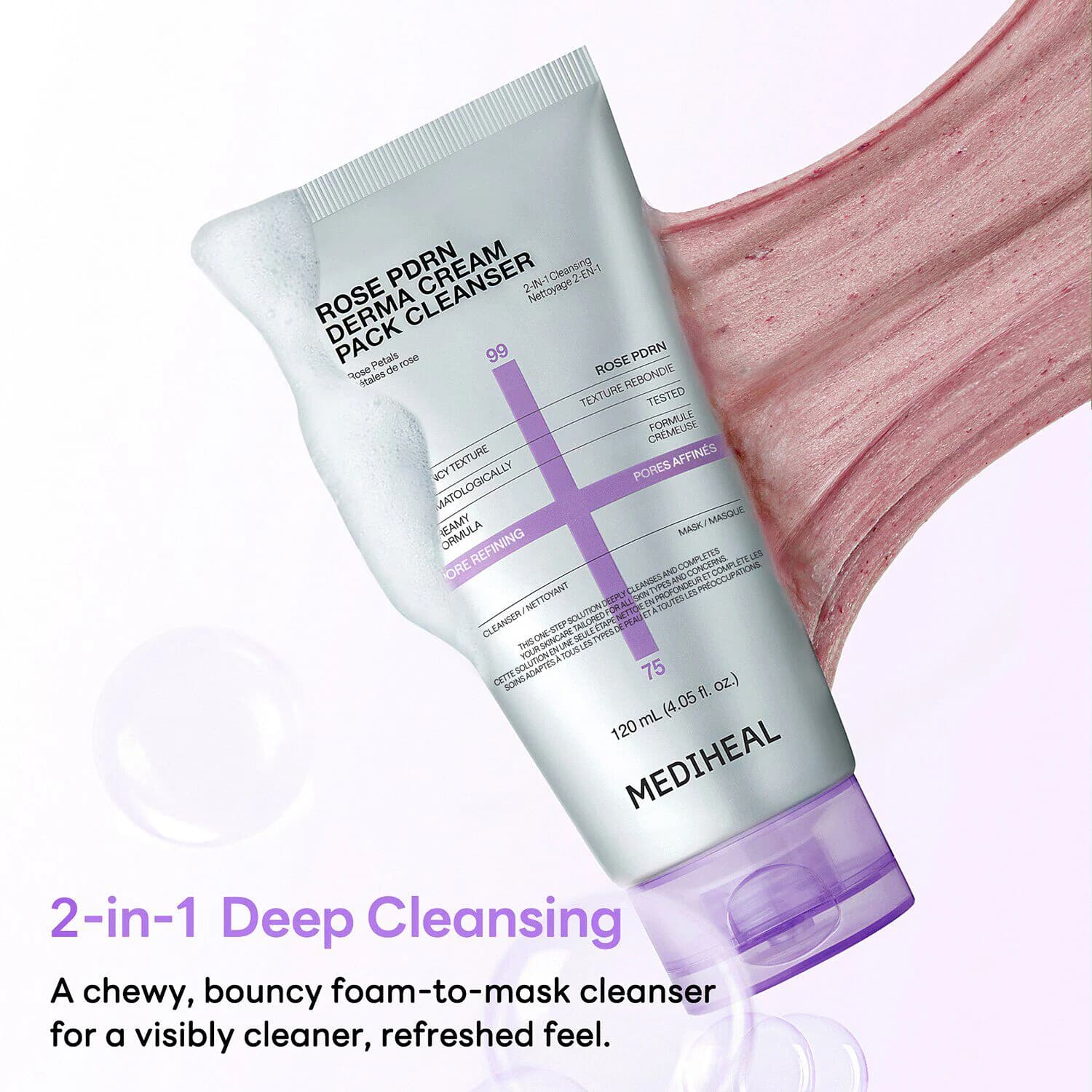 Rose PDRN Derma Cream Pack Cleanser