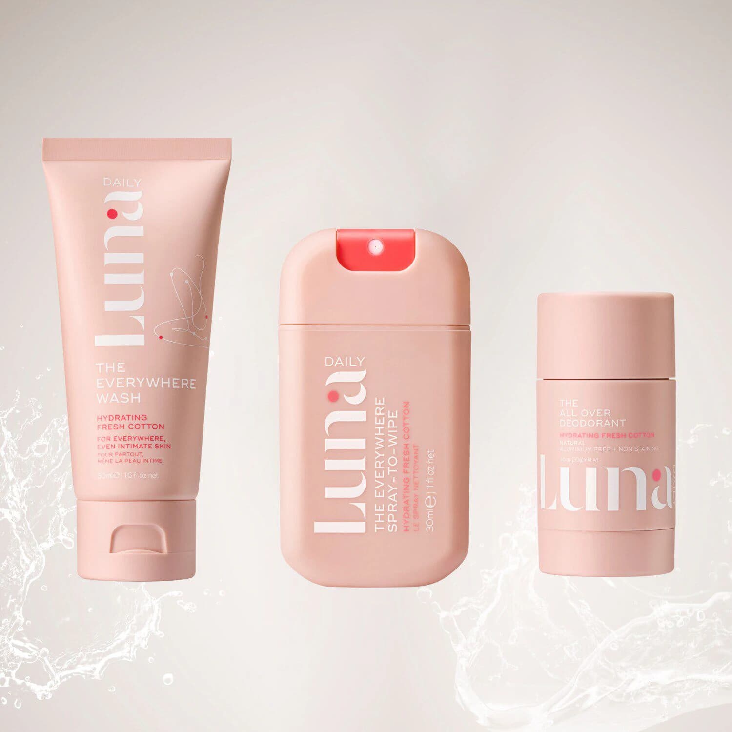 The Hydrating Everywhere Body Minis Kit Fresh Cotton