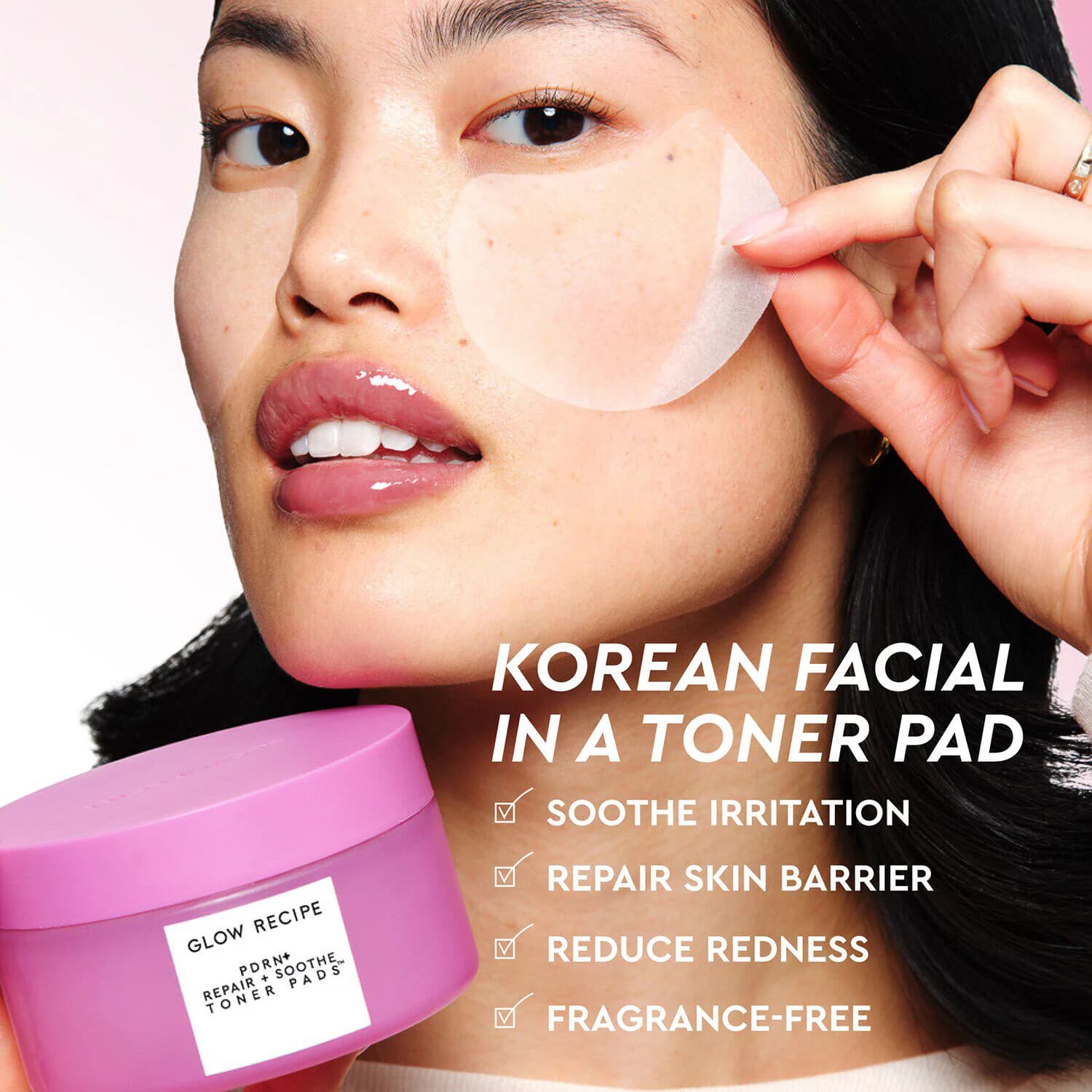PDRN+ Repair + Soothe Korean Toner Pads for Skin Barrier Repair