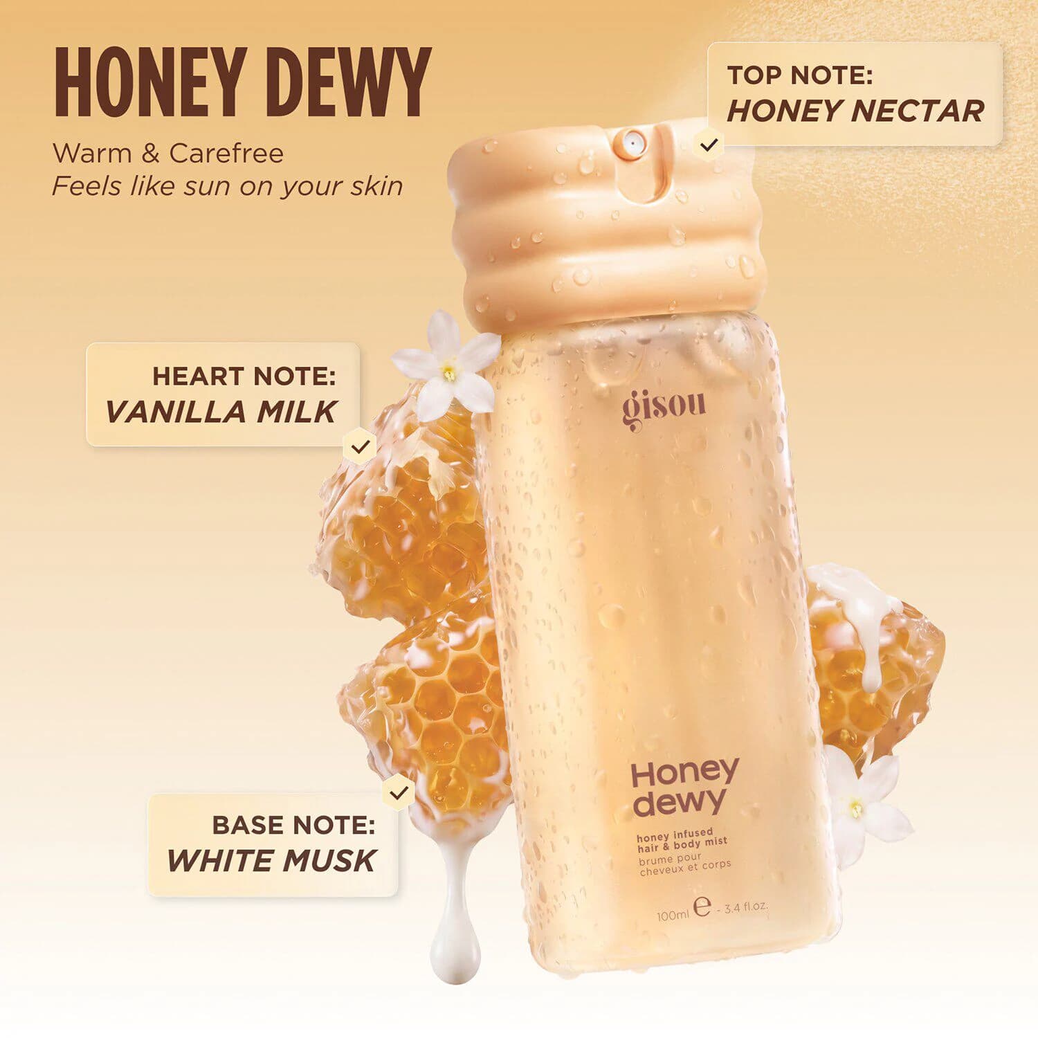 Honey Infused Hair & Body Mist Honey Dewy