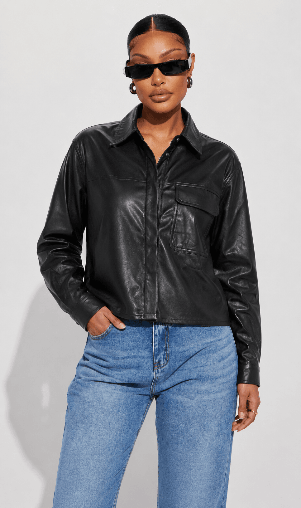 Faux Leather Jacket